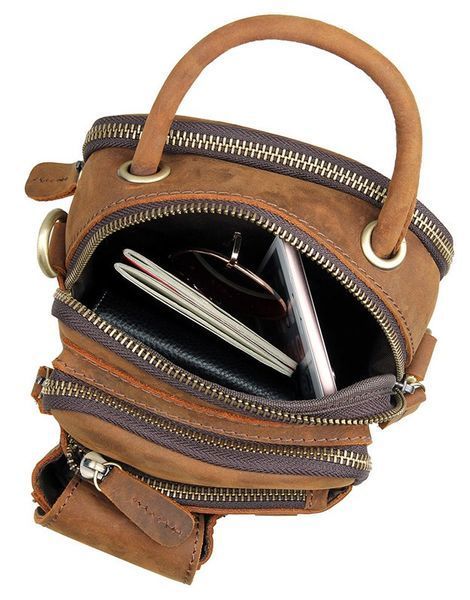 Men's bag Vintage 14416 in vintage style Brown 20280 фото