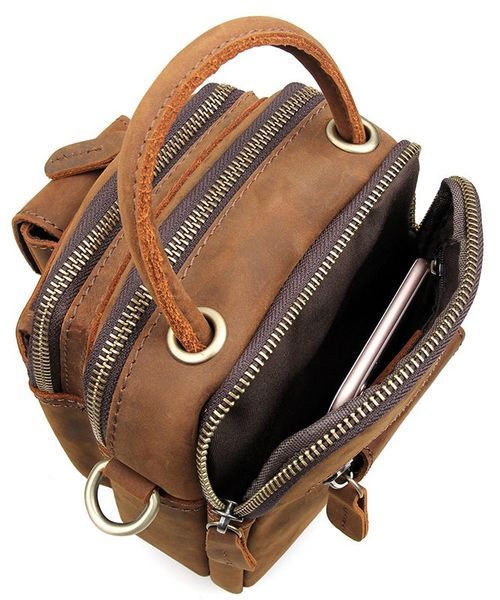 Men's bag Vintage 14416 in vintage style Brown 20280 фото