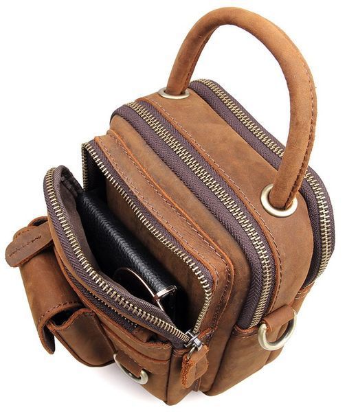 Men's bag Vintage 14416 in vintage style Brown 20280 фото