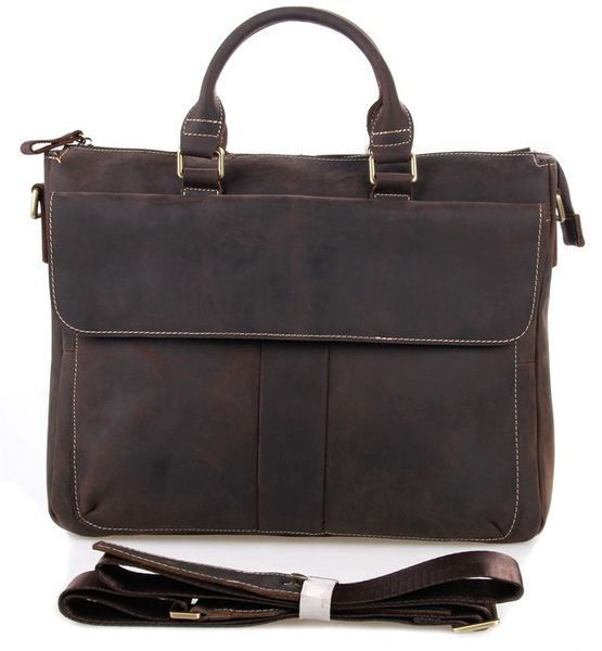 Leather men's bag of European quality Vintage 14161 Brown 14161 фото
