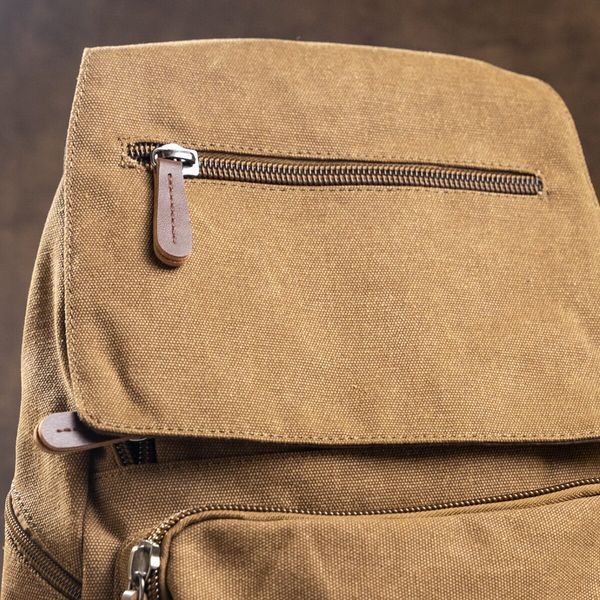 Compact women's textile backpack Vintage 20196 Brown 20196 фото
