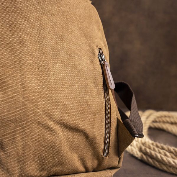 Compact women's textile backpack Vintage 20196 Brown 20196 фото