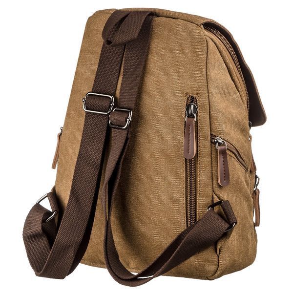Compact women's textile backpack Vintage 20196 Brown 20196 фото