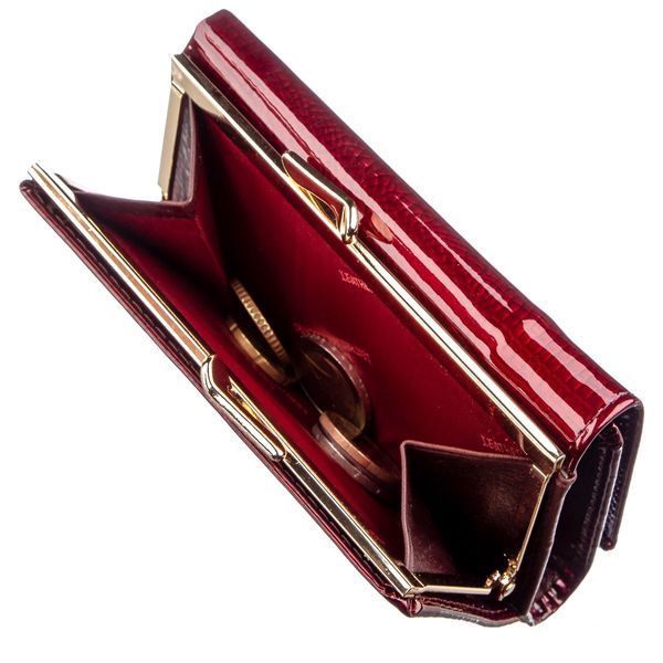 Класичний жіночий гаманець на кнопці ST Leather 18913 Бордовий 18913 фото