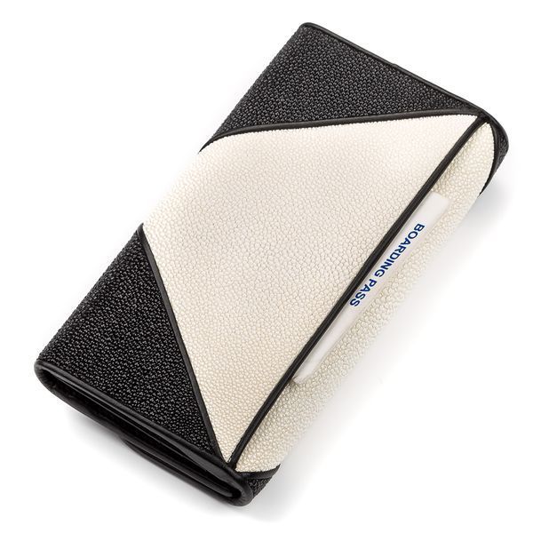 Гаманець жіночий STINGRAY LEATHER 18103 з натуральної шкіри морського скату Чорний 18103 фото