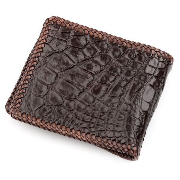 Портмоне CROCODILE LEATHER 18229 з натуральної шкіри крокодила Коричневий 18229 фото