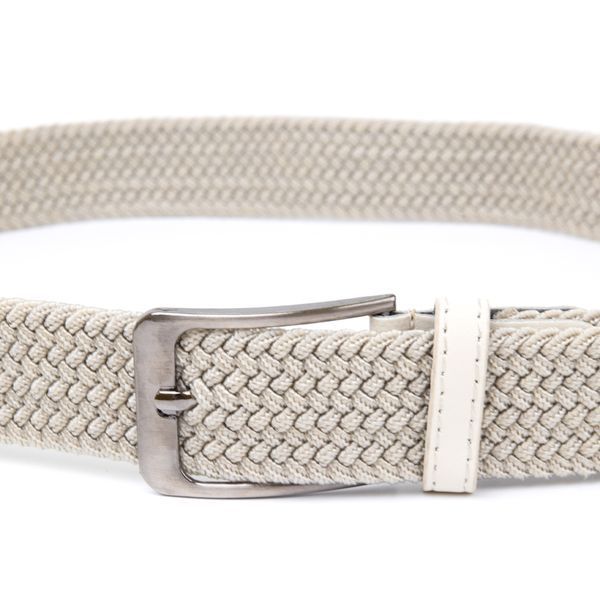 Textile men's belt classic Vintage 20528 White 20528 фото