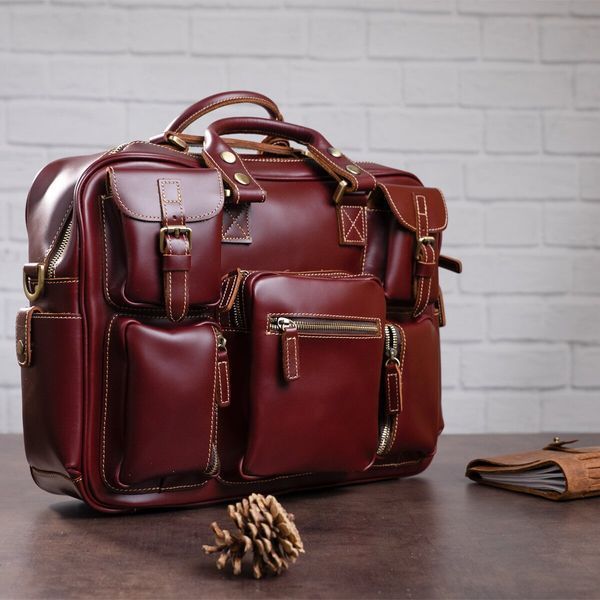 Travel satchel Vintage 14776 Burgundy 14776 фото