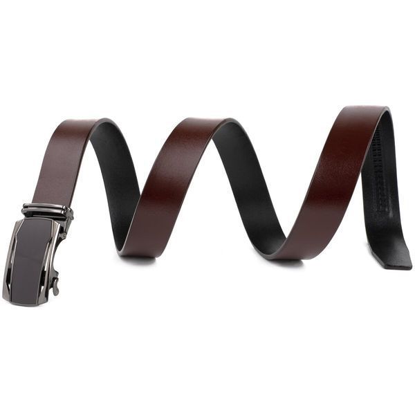 Men's belt with matte insert on the Vintage buckle 20278 Brown 20278 фото