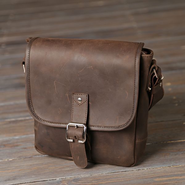Vintage leather bag SHVIGEL 00890 Brown 20124 фото