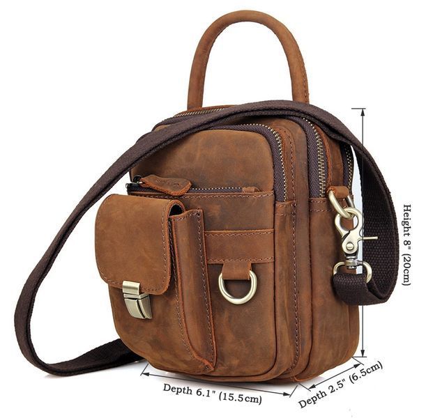 Men's bag Vintage 14416 in vintage style Brown 20280 фото