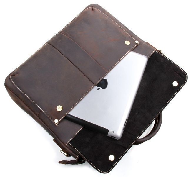 Leather men's bag of European quality Vintage 14161 Brown 14161 фото
