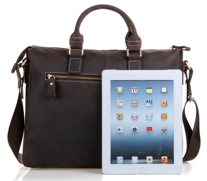 Leather men's bag of European quality Vintage 14161 Brown 14161 фото