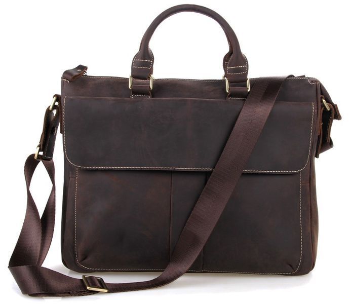 Leather men's bag of European quality Vintage 14161 Brown 14161 фото