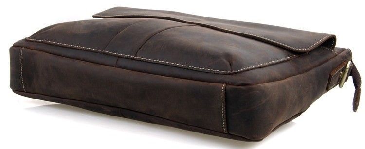 Leather men's bag of European quality Vintage 14161 Brown 14161 фото