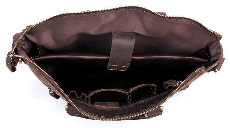 Leather men's bag of European quality Vintage 14161 Brown 14161 фото