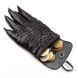 Брелок CROCODILE LEATHER 18228 из натуральной кожи крокодила Чорний 18228 фото 3