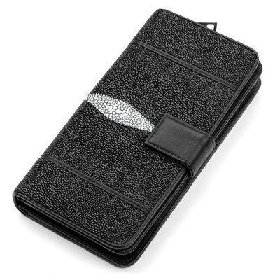 Кошелек клатч STINGRAY LEATHER 18106 из натуральной кожи морского ската Черный 18106 фото