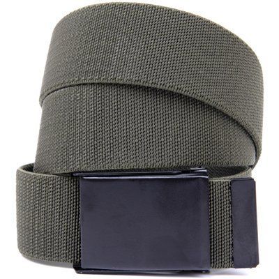 Textile belt with black buckle Vintage 20529 Green 20529 фото