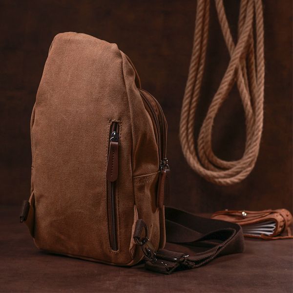 Practical men's shoulder bag Vintage 20389 Brown 20389 фото