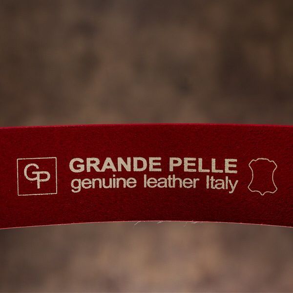 Ремінь жіночий шкіряний GRANDE PELLE 11262 Червоний 11262 фото