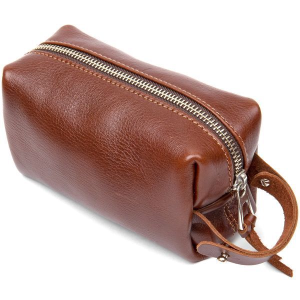 Men's cosmetic bag made of genuine leather GRANDE PELLE 11414 Brown 11414 фото