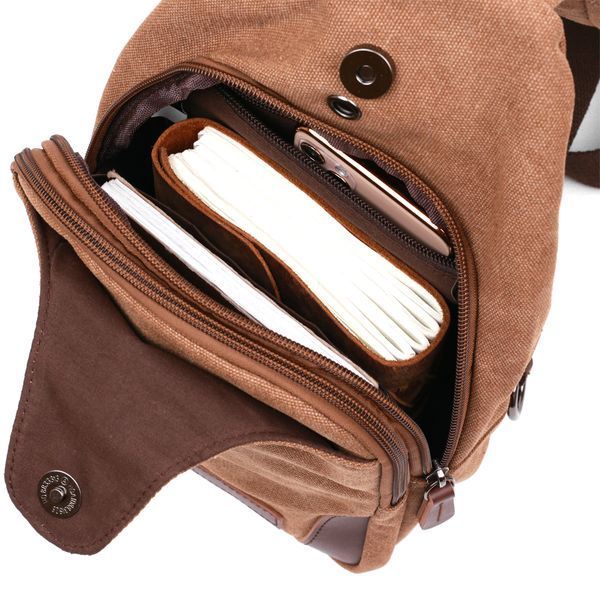 Practical men's shoulder bag Vintage 20389 Brown 20389 фото