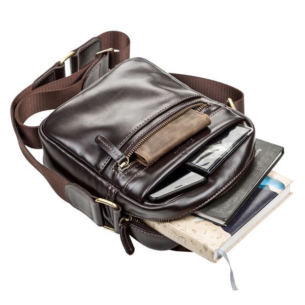 Men's bag SHVIGEL 11089 leather Brown 11089 фото