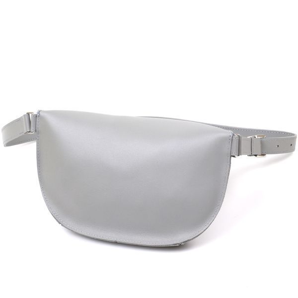 Women's banana bag made of genuine leather Shvigel 16389 Gray 16389 фото