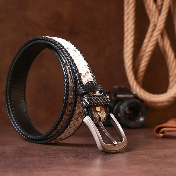 Ремень SNAKE LEATHER 18192 из натуральной кожи питона Разноцветный 18192 фото