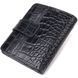 Compact wallet made of genuine leather with crocodile embossing CANPELLINI 21684 Black 21684 фото 2