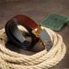 Ремень мужской с золотистой пряжкой и черной вставкой Vintage 20324 Коричневый 20324 фото 6