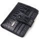 Compact wallet made of genuine leather with crocodile embossing CANPELLINI 21684 Black 21684 фото 1