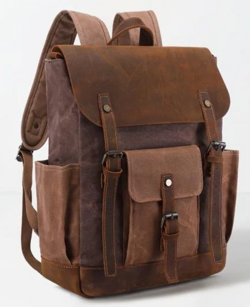 Textile travel backpack Vintage 20057 Brown 20057 фото