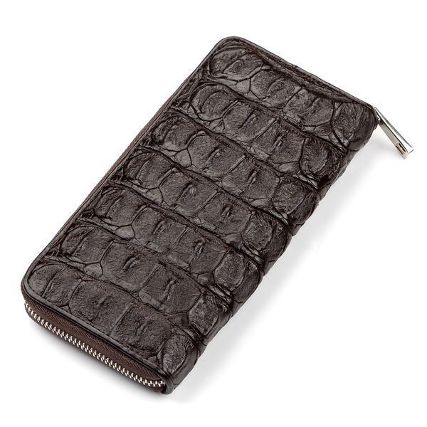 Гаманець-клатч CROCODILE LEATHER 18011 з натуральної шкіри крокодила Коричневий 18011 фото