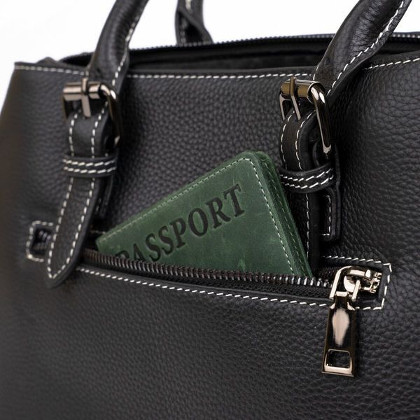 Classic women's bag in flotar leather Vintage 14861 Black 14861 фото
