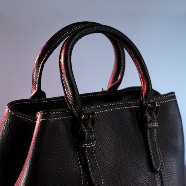 Classic women's bag in flotar leather Vintage 14861 Black 14861 фото