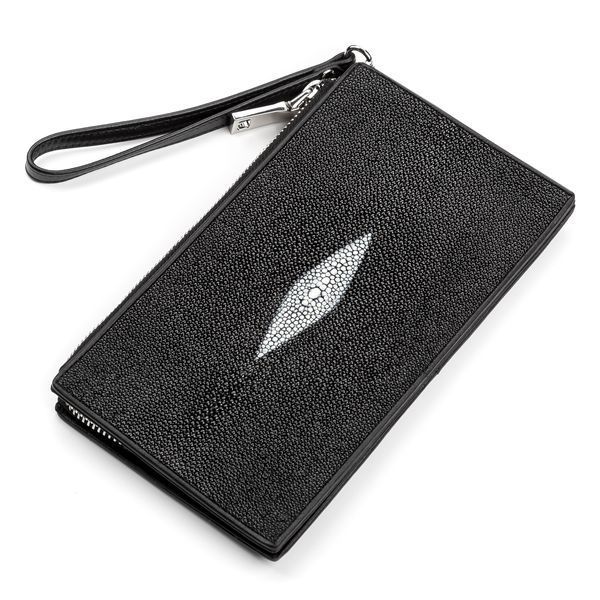 Кошелек клатч STINGRAY LEATHER 18105 из натуральной кожи морского ската Черный 18105 фото