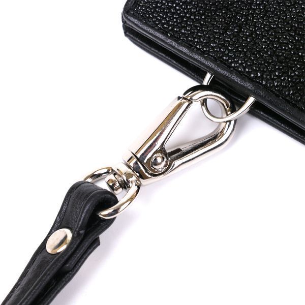 Кошелек клатч STINGRAY LEATHER 18105 из натуральной кожи морского ската Черный 18105 фото