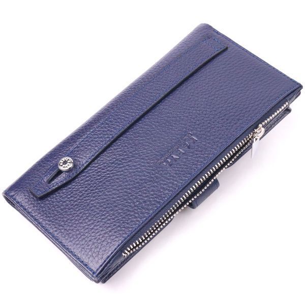 Stylish vertical wallet made of genuine leather KARYA 21423 Blue 21423 фото