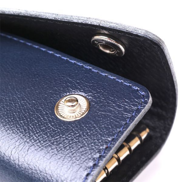 Practical leather key holder Shvigel 16533 Blue 16533 фото