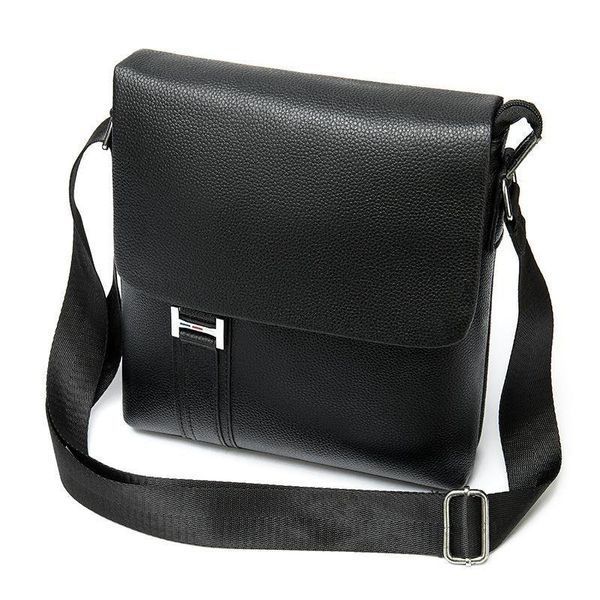 Leather messenger bag flotar Vintage 20031 Black 20031 фото