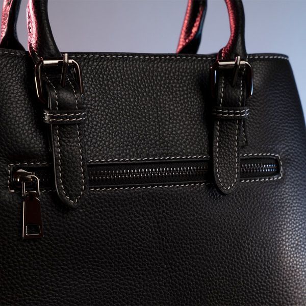 Classic women's bag in flotar leather Vintage 14861 Black 14861 фото