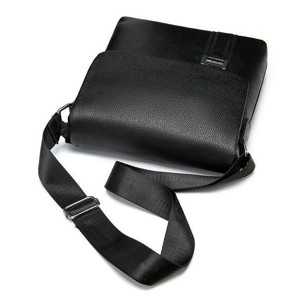 Leather messenger bag flotar Vintage 20031 Black 20031 фото