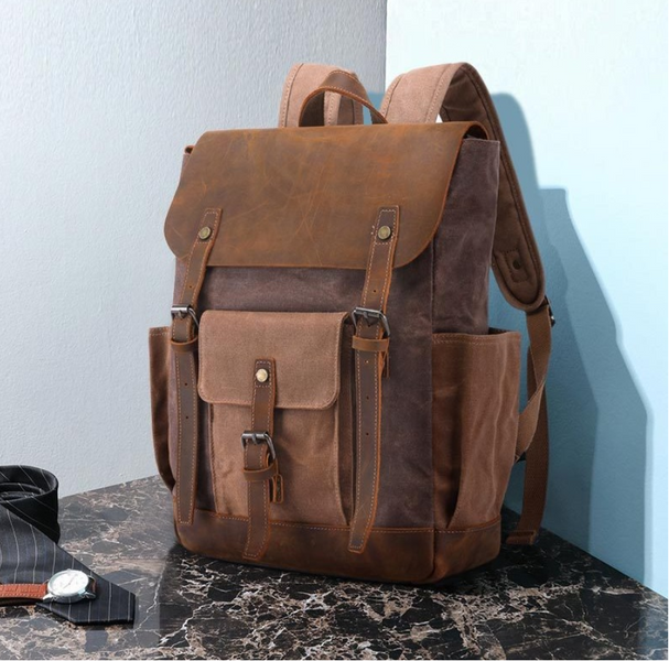 Textile travel backpack Vintage 20057 Brown 20057 фото
