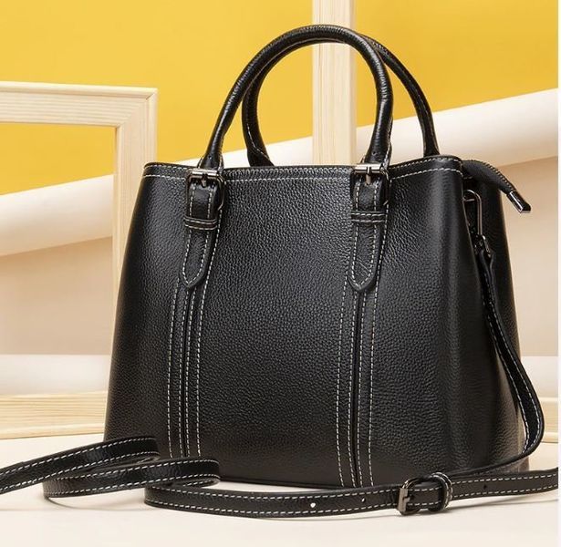 Classic women's bag in flotar leather Vintage 14861 Black 14861 фото