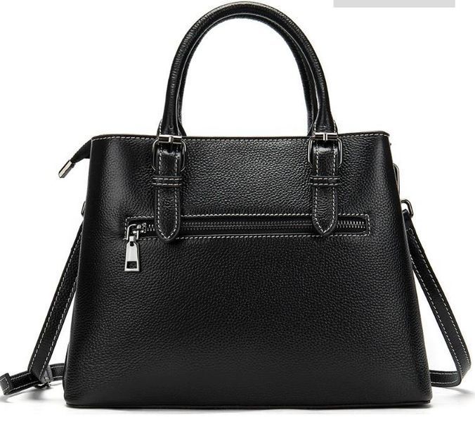 Classic women's bag in flotar leather Vintage 14861 Black 14861 фото
