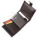 Patent men's wallet made of textured leather KARYA 21046 Brown 21046 фото 6