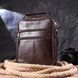 Comfortable men's leather bag with handle 21276 Vintage Brown 21276 фото 8