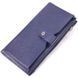 Stylish vertical wallet made of genuine leather KARYA 21423 Blue 21423 фото 1